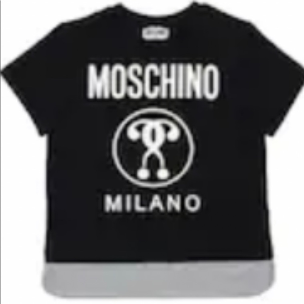 Boys size 14 Moschino  logo jersey tshirt